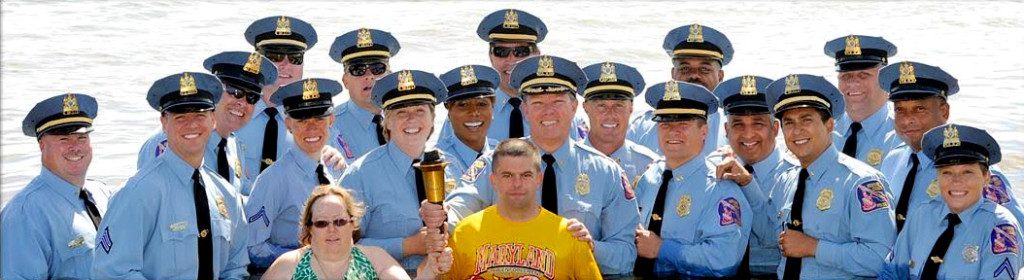 A group of police officers posing for a picture.
