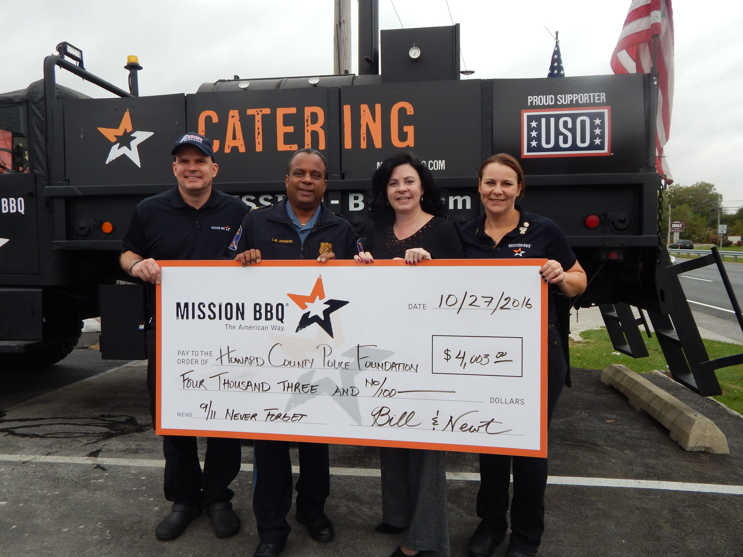 Mission BBQ Presents ‘9/11 Never Forget’ Proceeds to the HCPF