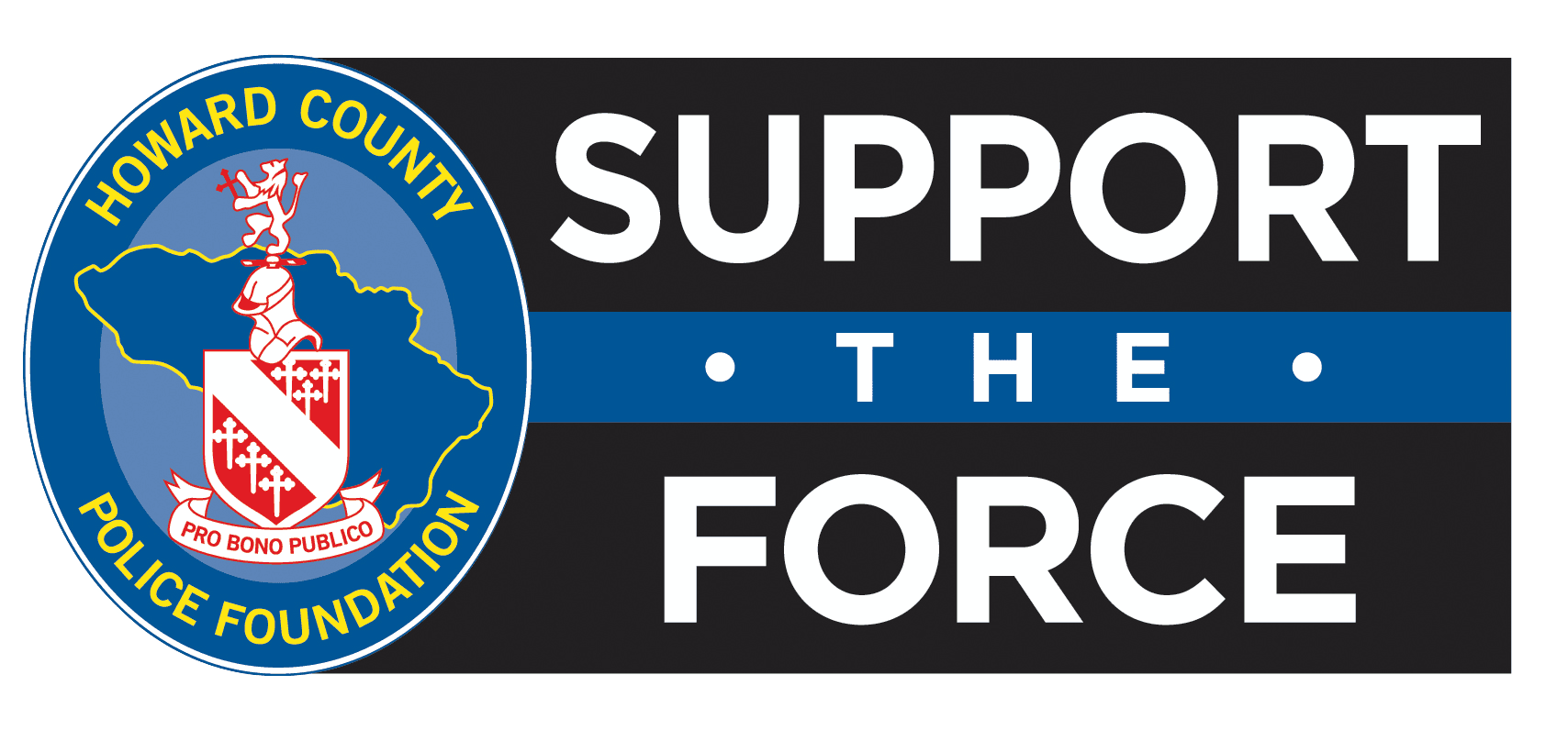 A banner to support the police force