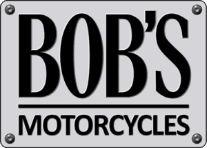 Bob's motorcycles logo on a white background.