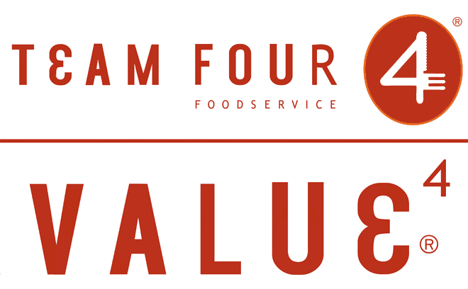 Team four foodservice value 4 logo.