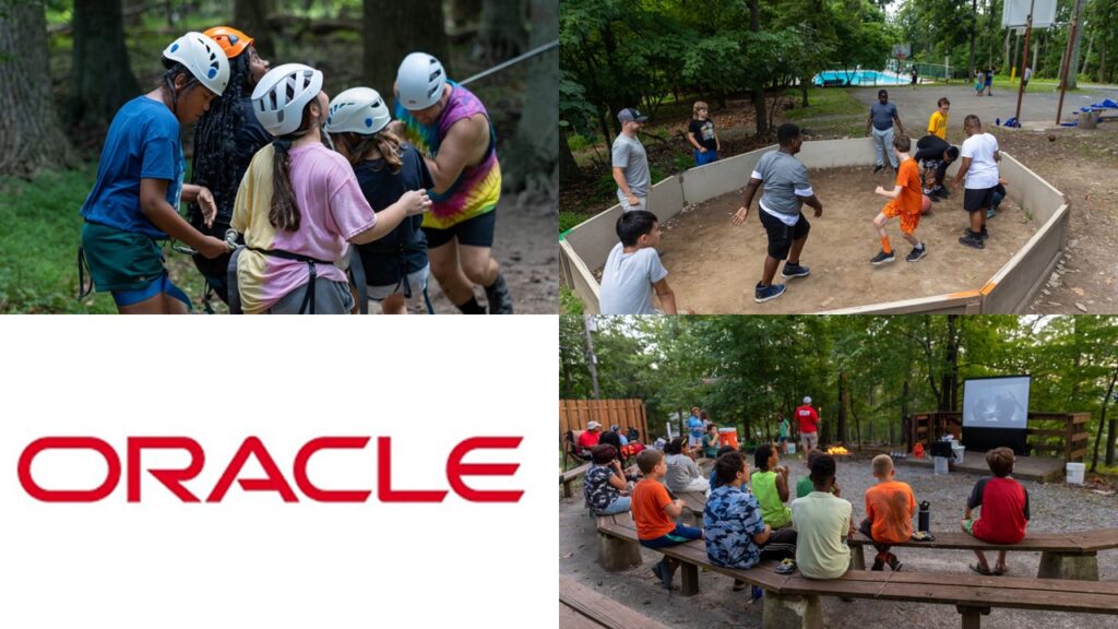 A group of people playing sports in the woods.