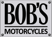 Bob's motorcycles logo on a white background, serving as one of the Police Pace 2021 Sponsors.